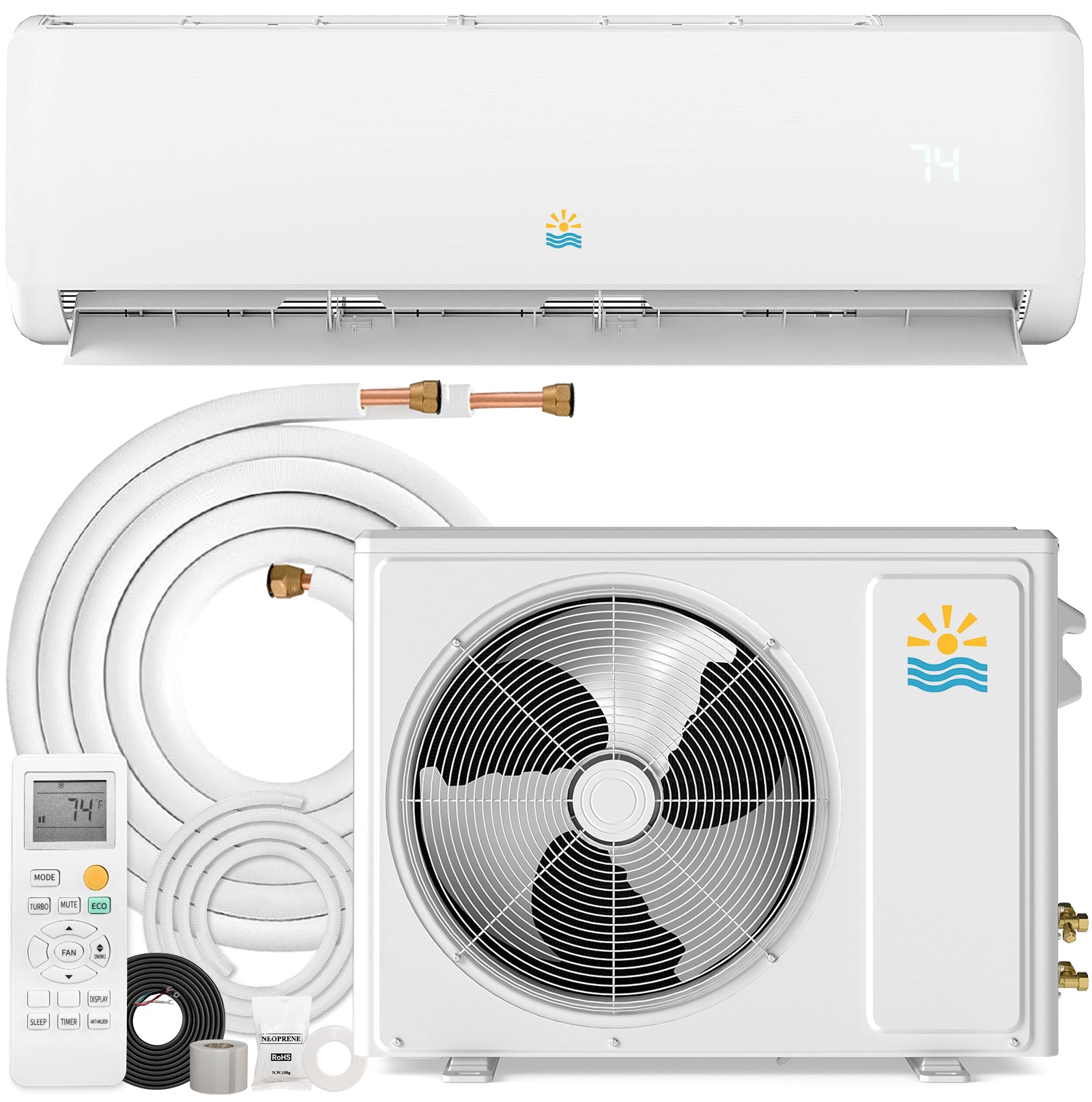 Oylus OAS-01 9,000 BTU Wall-Mounted Split AC | 115V, SEER2 19 | White