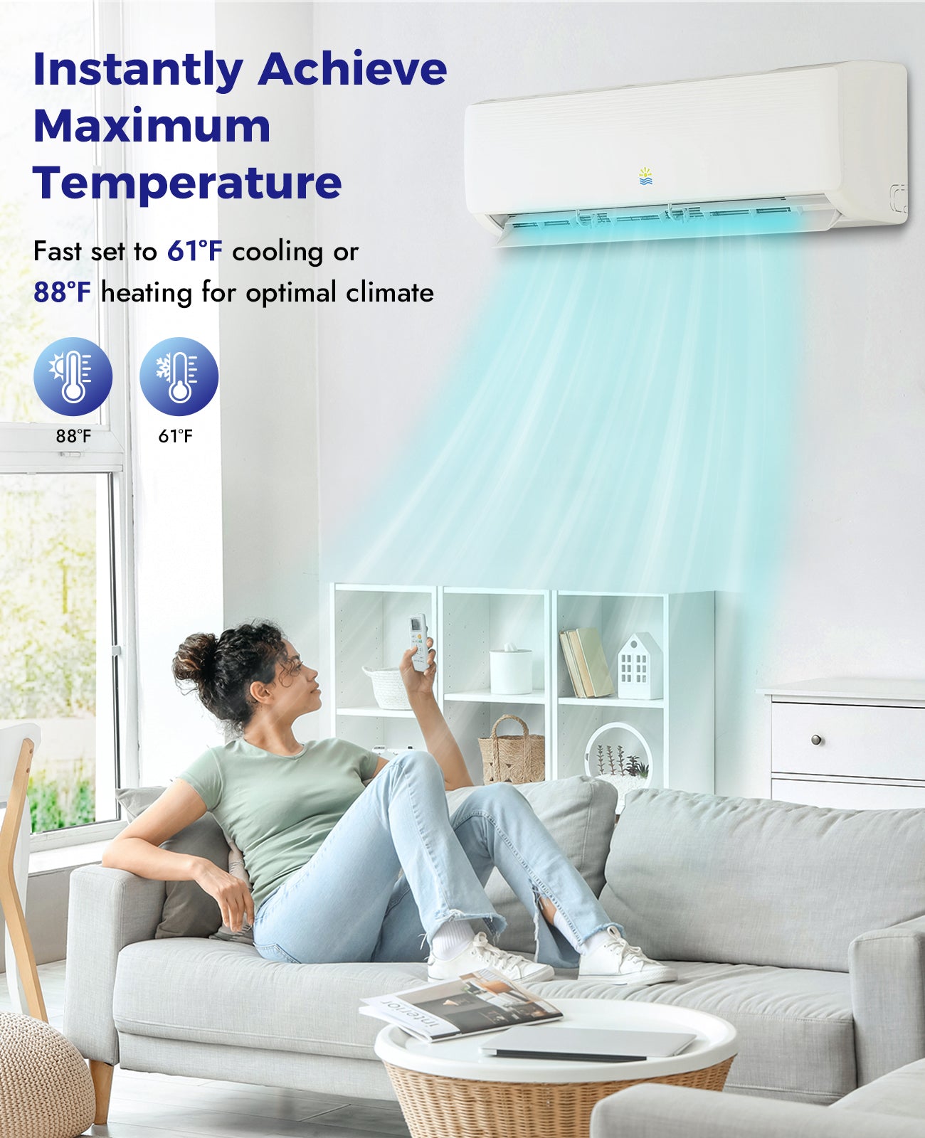 Oylus OAS-01 18,000 BTU Wall-Mounted Split AC | 230V, SEER2 19 | White