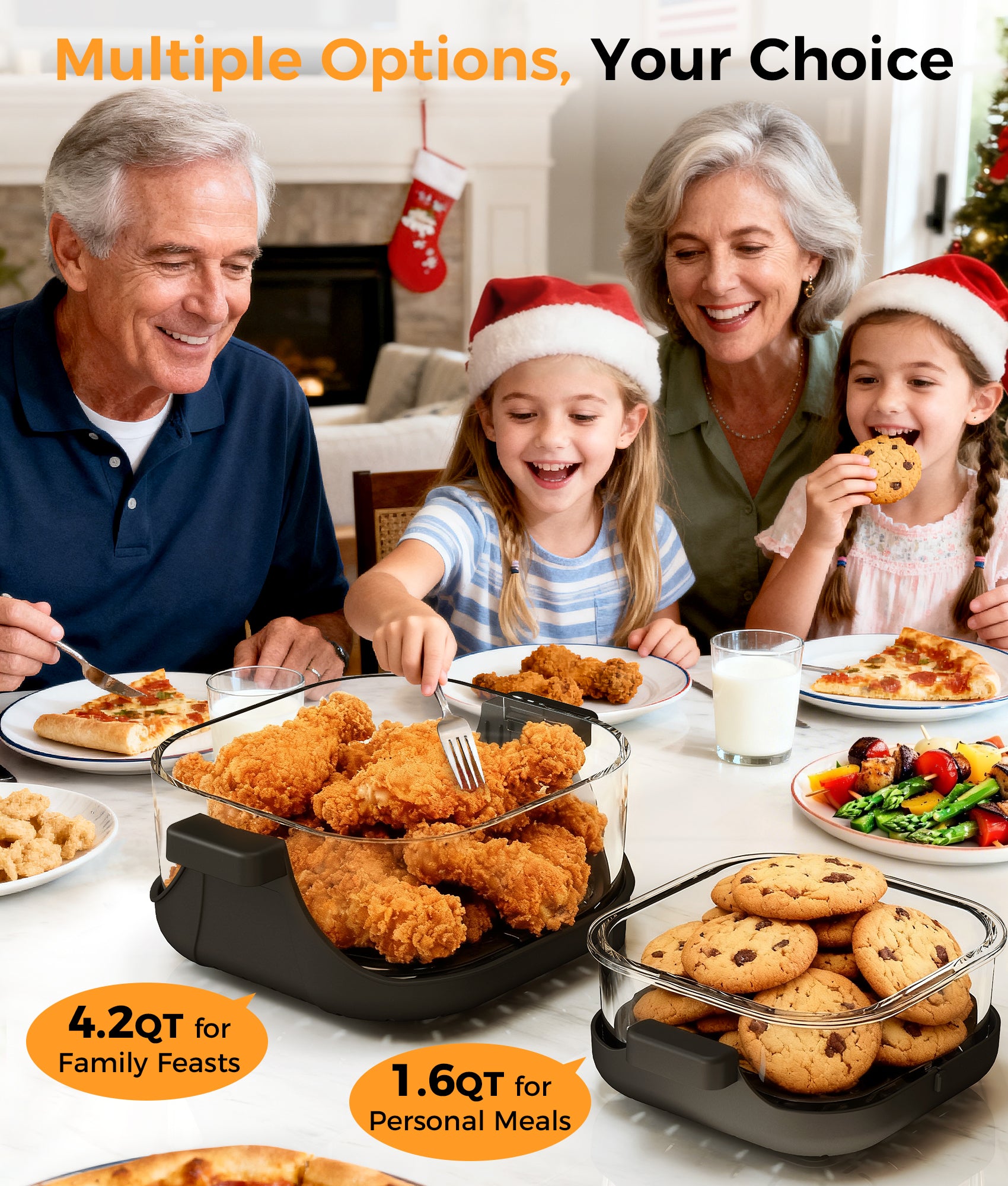 4-in-1 Portable Glass Air Fryer