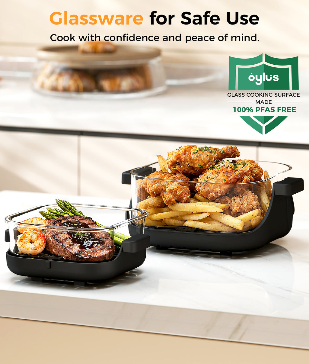 4-in-1 Portable Glass Air Fryer