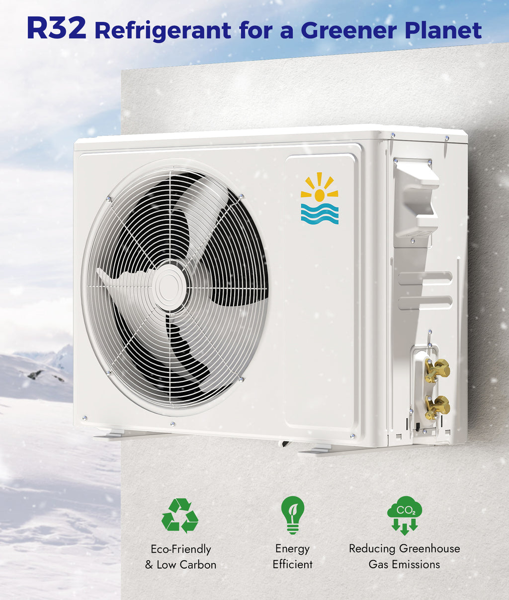 Oylus OAS-01 9,000 BTU Wall-Mounted Split AC | 115V, SEER2 19 | White