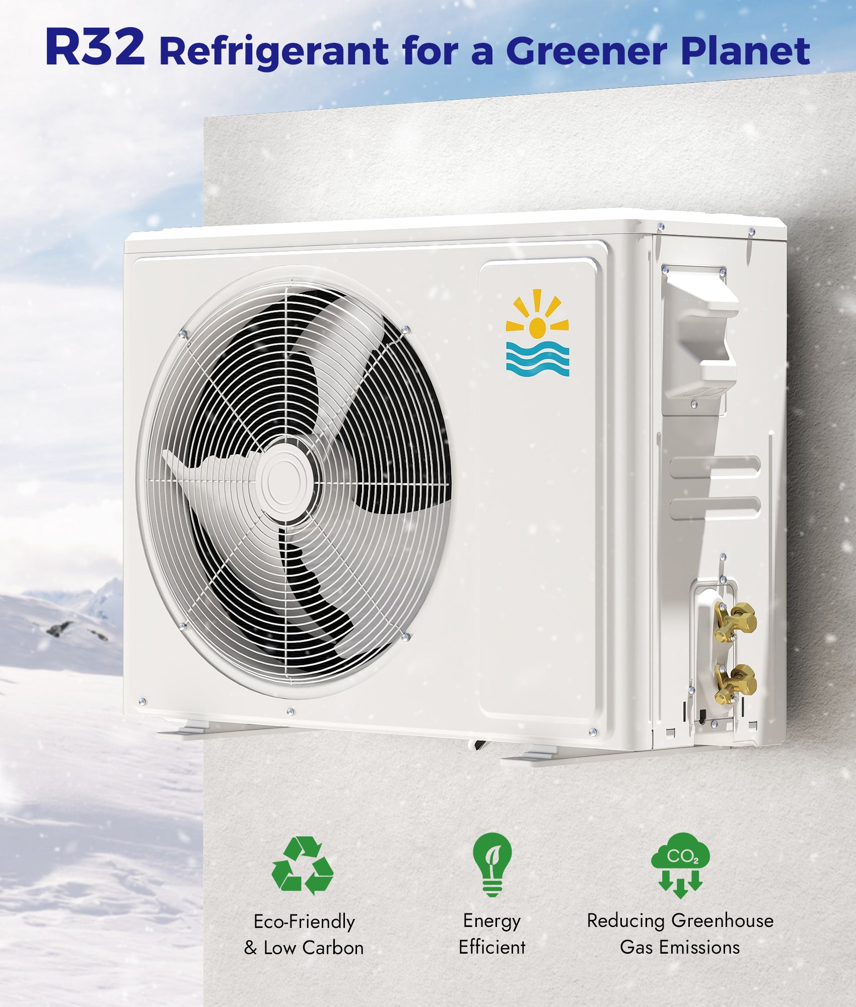 Oylus OAS-01 9,000 BTU Wall-Mounted Split AC | 115V, SEER2 19 | White