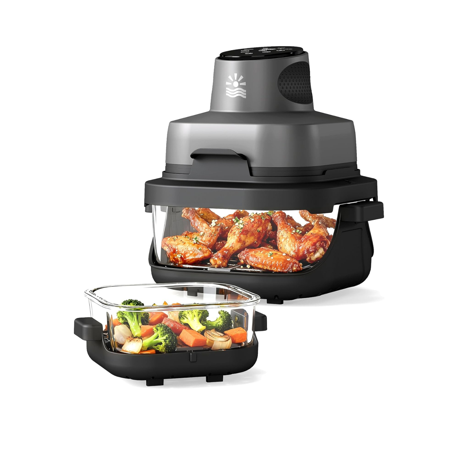 4-in-1 Portable Glass Air Fryer